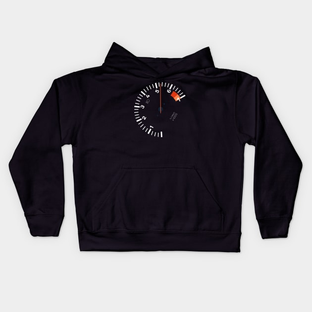 911 Sideways Tachometer Kids Hoodie by IbisDesigns